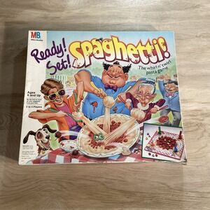 Vintage‎  READY! SET! SPAGHETTI Pasta Board Game Milton Bradley 1989 INCOMPLETE